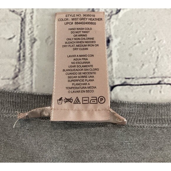 Philosphy Sweater Women's Size XL Color Gray Long Sleeve Button Front Sweater - Picture 4 of 7
